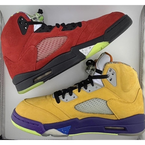 Air Jordan 5 Retro \'What the\' SE Solar Orange CZ5725-700 Suede Size 11 CLEAN!! main image 4
